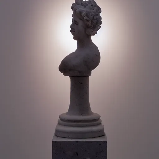 Image similar to a photo of a linden blossom marble statue, studio lighting