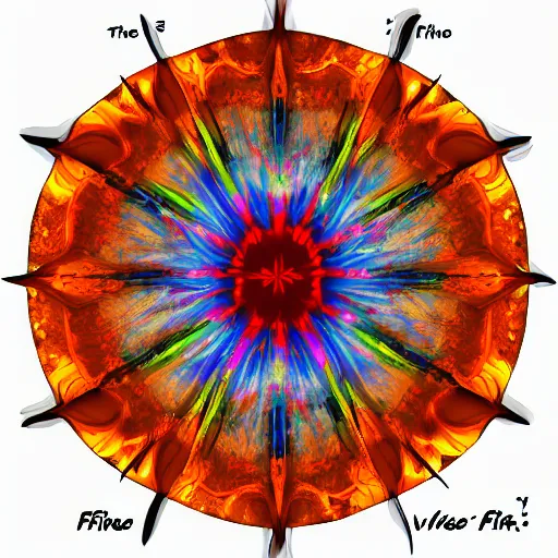 Image similar to the elements of fire, water, earth and air, digital art