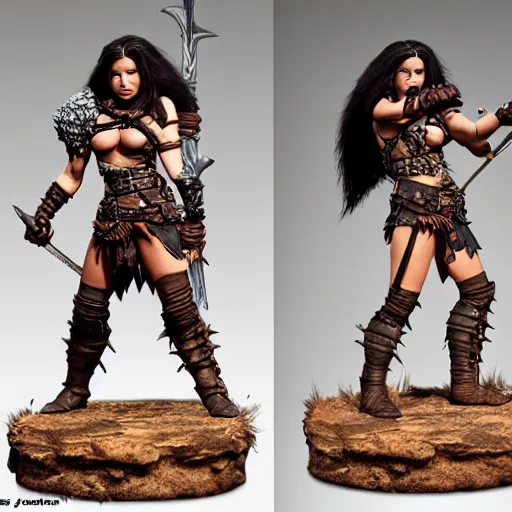 D&D Premium Painted Figure: W7 Female Human Barbarian