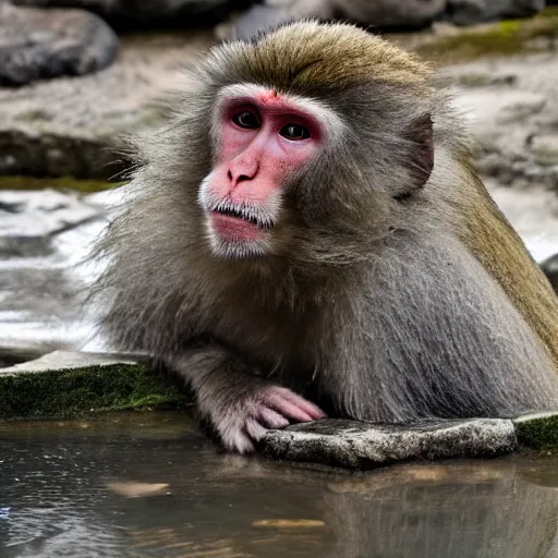 Image similar to a Japanese macaque in a hot spring
