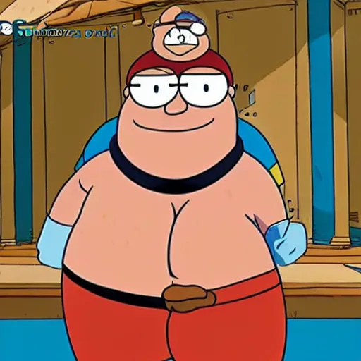 Image similar to peter griffin in the style of one piece