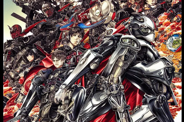 Image similar to kamen rider rx, by yoichi hatakenaka, masamune shirow, josan gonzales and dan mumford, ayami kojima, takato yamamoto, barclay shaw, karol bak, yukito kishiro