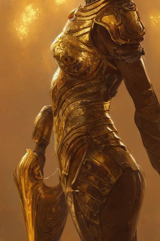 Prompt: portrait knights of Zodiac girl, golden and copper reflected armor, in ruined Agora of Athens, ssci-fi, fantasy, intricate, very very beautiful, elegant, highly detailed, digital painting, artstation, concept art, smooth, sharp focus, illustration, art by WLOP and tian zi and alphonse mucha