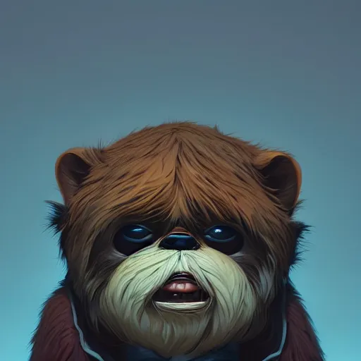 Image similar to face icon stylized minimalist ewoks, loftis, cory behance hd by jesper ejsing, by rhads, makoto shinkai and lois van baarle, ilya kuvshinov, rossdraws global illumination