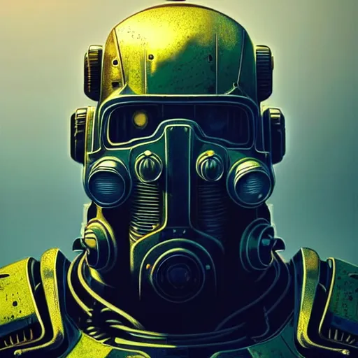 Prompt: perfectly - centered!! looking at the camera!!! low - angle!! portrait of fallout brotherhood in power armor intricate abstract upper body intricate artwork, by tooth wu, wlop, beeple, dan mumford. concept art, octane render, deviantart, greg rutkowski, cinematic arthouse, key art, hyper realism, iridescent accents