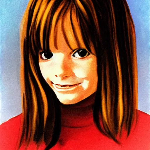 Prompt: a very beautiful portrait painting of France Gall