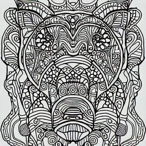 Image similar to picture of an animal from a children's coloring book