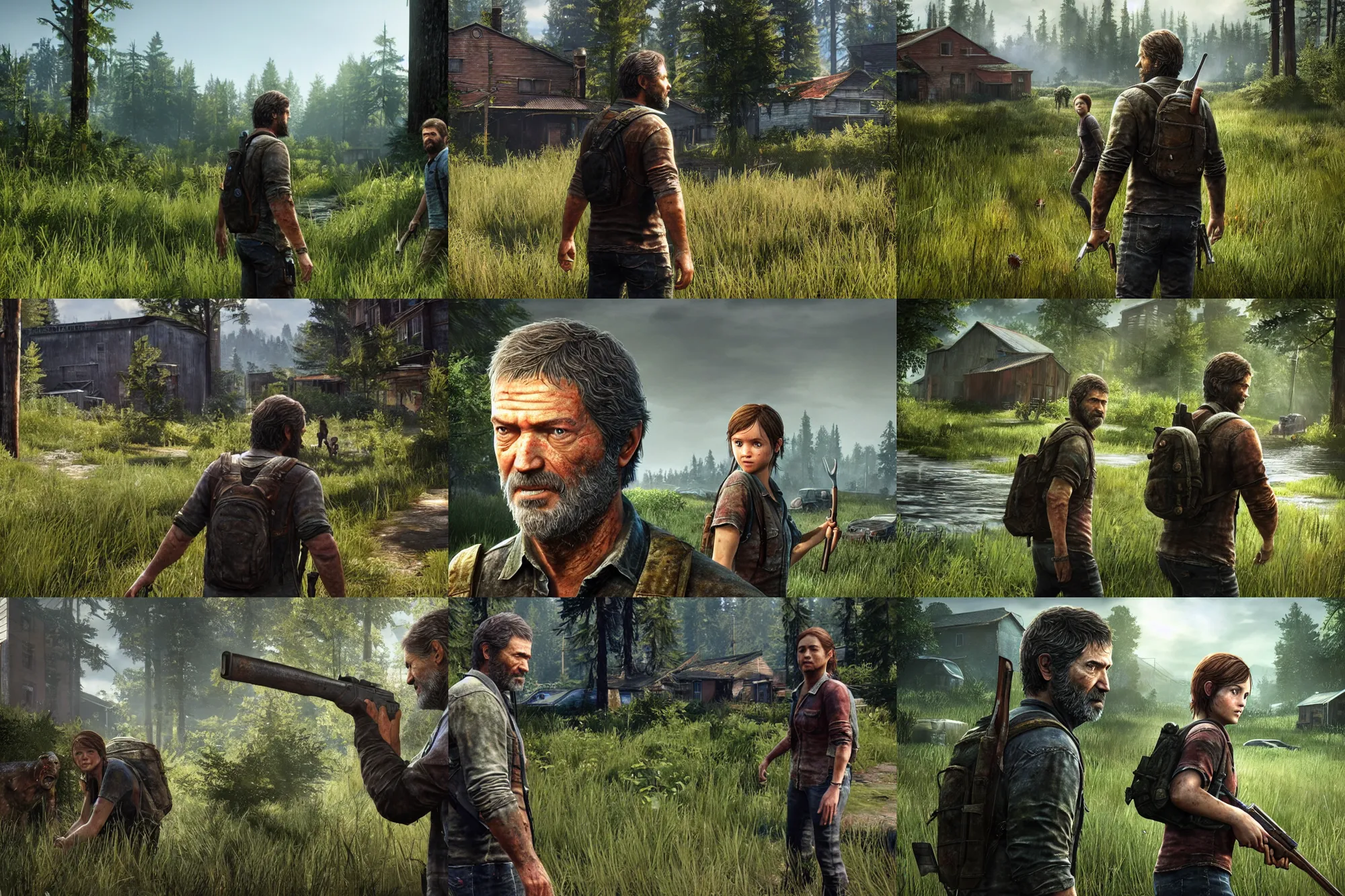 Prompt: a promotional gameplay screenshot of graham norton in the video game the last of us. 3 d rendering. very detailed