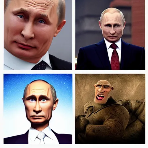 Prompt: vladimir putin pixar movie