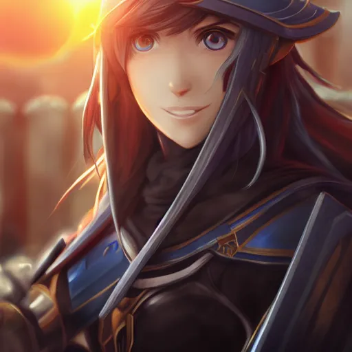 Image similar to Lucina from Fire Emblem, closeup, hyperdetailed, artstation, cgsociety, 8k