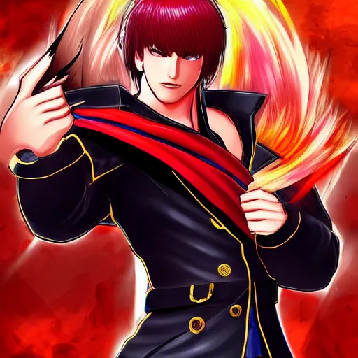 Image similar to digital art of a new the king of fighters medieval character. Kof , trending on art station, hd