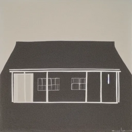 Image similar to house, painting by sol lewitt
