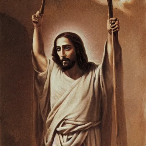 Prompt: a photograph of jesus