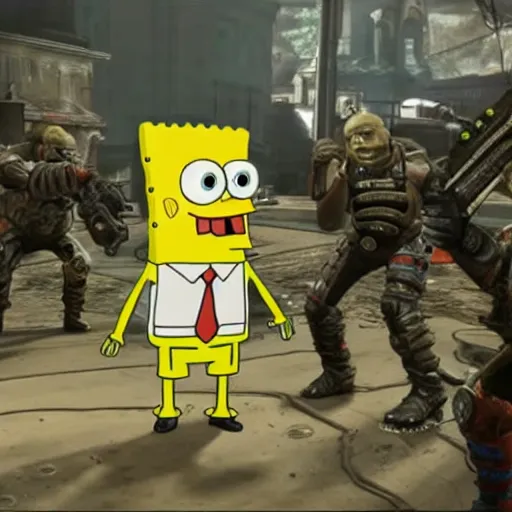 Spongebob in Gears of War | Stable Diffusion | OpenArt