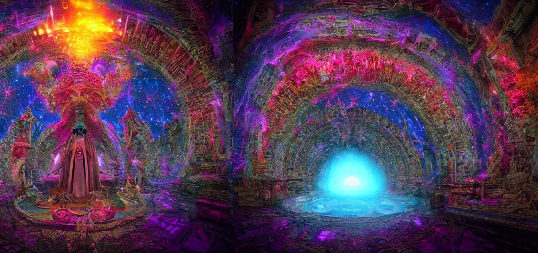 Image similar to cosmic ritual supertrip, 8 k cinematic hdr