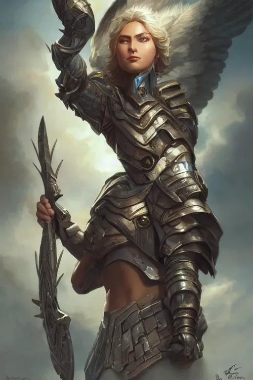 Image similar to amazon valkyrie athena, d & d, fantasy, portrait, highly detailed, headshot, digital painting, trending on artstation, concept art, sharp focus, illustration, art by artgerm and greg rutkowski and magali villeneuve