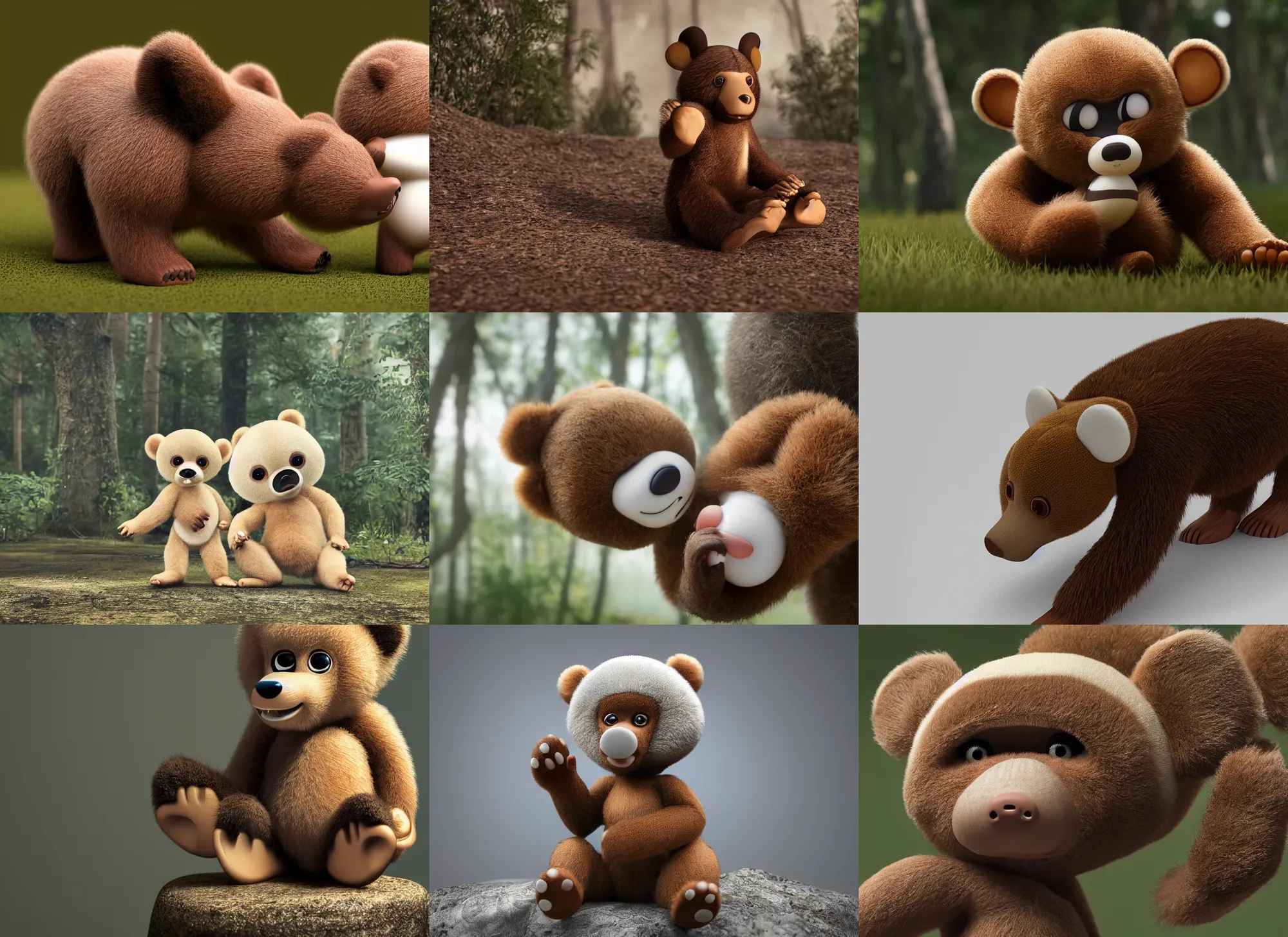 Prompt: Small brown bear with big ears (big ears, big ears, big ears) and white spot on the belly, Cheburashka Cheburashka Cheburashka, octane render, cinematic, hyper realism, 8k, depth of field, highly detailed