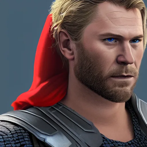 Prompt: thor. detailed portrait. gta style