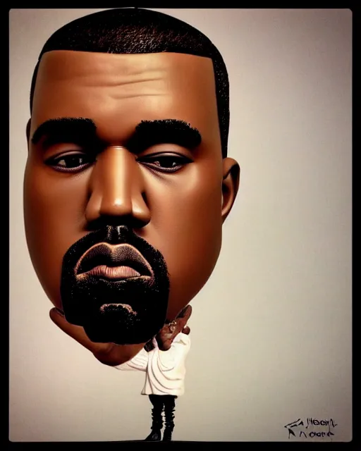 Image similar to kanye west bobblehead mode