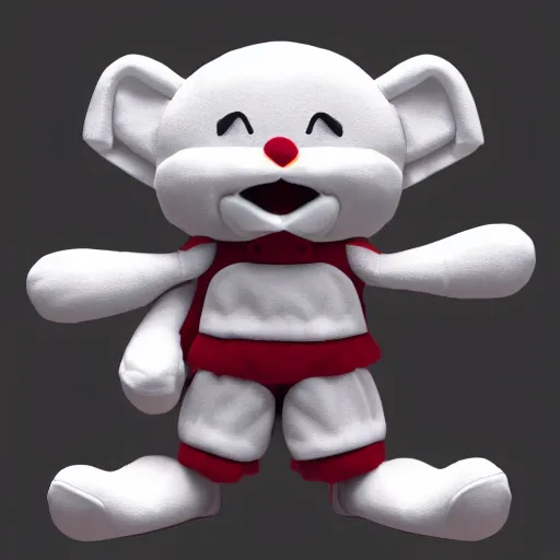 Image similar to cute fumo plush of a mascot character of a sporting goods store, vray render
