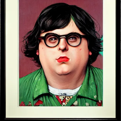 Prompt: andy milonakis portrait art by norman rockwell