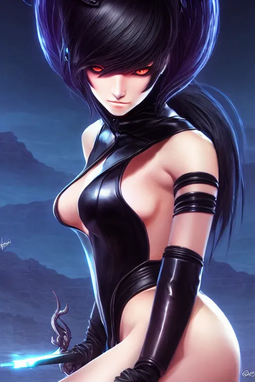 Prompt: black dressed summoner girl and her ego weapons fighting against the outer gods. desert valleys, box office hit, fantasy and cosmic horror movie, unreal engine, intricate, highly detailed 8 k, ambient occlusion, extremely beautiful and aesthetic shape of face and body, art by hiroaki samura and ilya kuvshinov and rossdraws