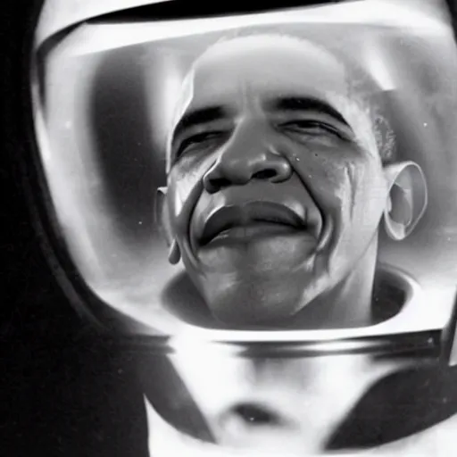 Image similar to A still of Obama in 2001:A Space Odyssey