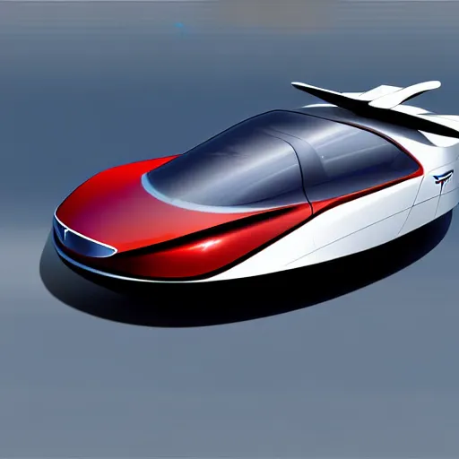 Prompt: uhd photorealistic tesla hovercraft, concept art, futuristic, uhd hyperdetailed photography