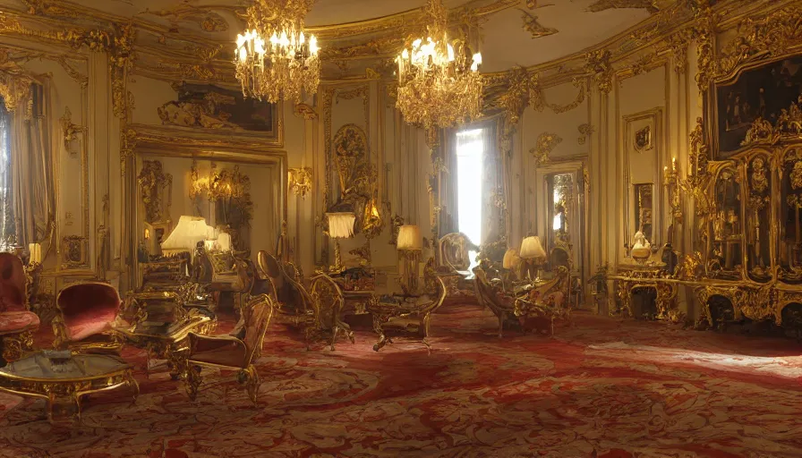 Image similar to grand rococo interior