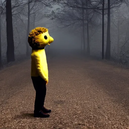 Image similar to flat eric taking a walk in silent hill