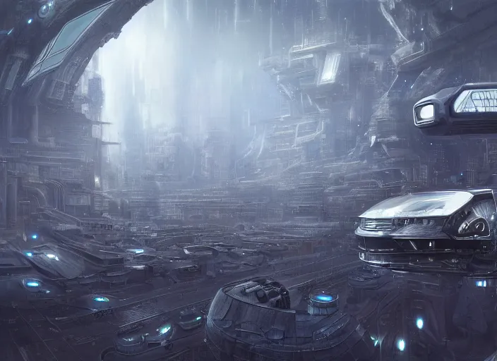 Prompt: cult of technology, exterior, scifi, machines, artificial intelligence, ultra realistic, metallic surface, highly detailed, brain in a vat, futuristic landscape, city, utopian architecture, birds eye view, atmosphere, masterpiece, epic lighting, glow, mysterious, 4 k, cinematic, art by patryk olkiewicz and chris ostrowski