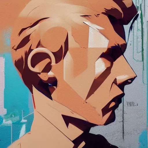 Image similar to Blondie beautiful boy profile picture by Greg Rutkowski, asymmetrical, Organic Painting , Matte Painting, geometric shapes, hard edges, graffiti, street art:2 by Sachin Teng:4