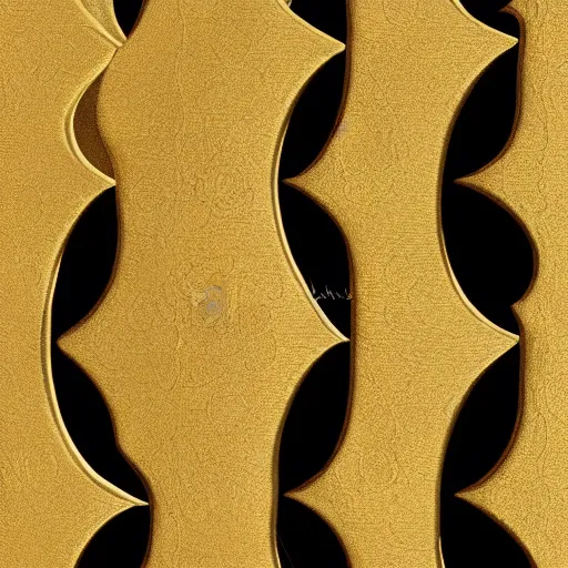 Image similar to 3d render of an abstract medieval pattern gold tile, symetrical