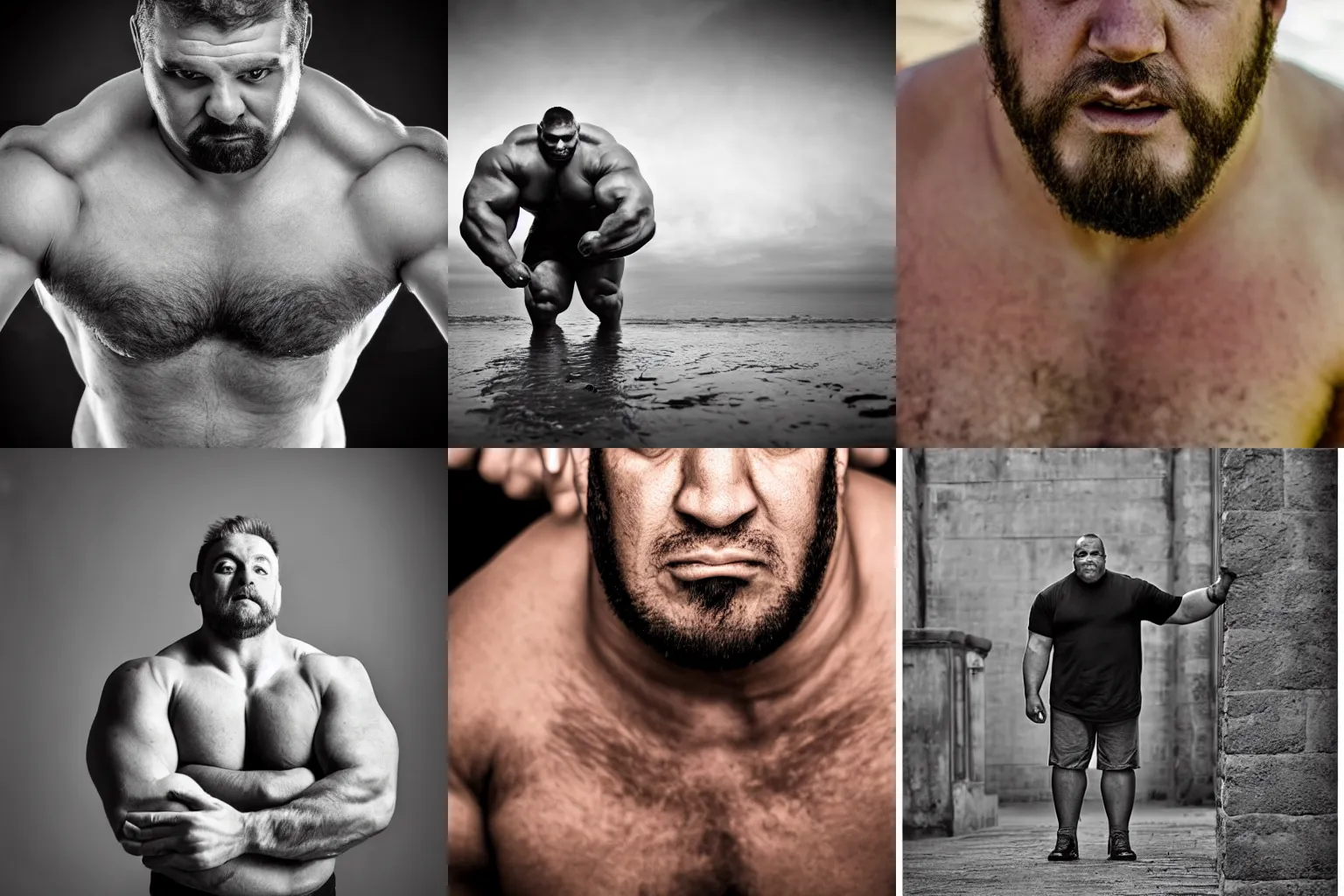 Prompt: A big strong man, professional photography.