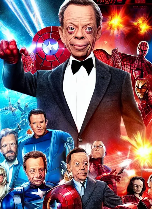 Prompt: don knotts in the marvel cinematic universe, movie poster, official marvel media, highly detailed, poster artwork