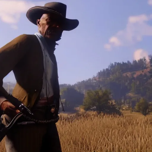 Image similar to Obama in red dead redemption 2 4K detail