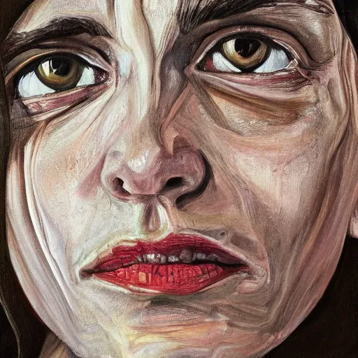 Prompt: high quality high detail painting by lucian freud, hd, portrait of pj harvey