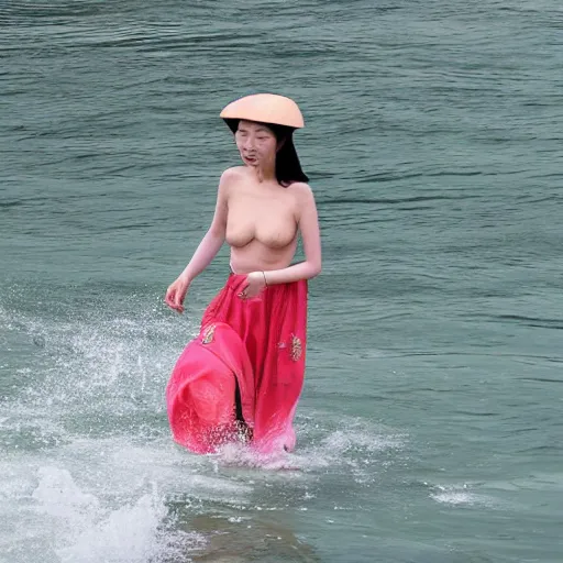 Image similar to a chinese woman ( 2 7 ) arises from the sea