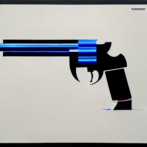 Image similar to revolver gun by shusei nagaoka, kaws, david rudnick, airbrush on canvas, pastell colours, cell shaded, 8 k