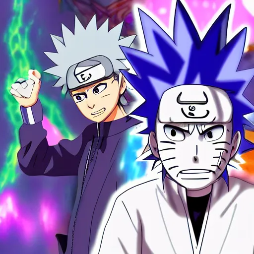 Image similar to Rick Sanchez in Naruto 4K detailed Digital art