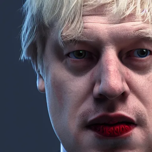 Prompt: Boris Johnson with Sexy body, realistic artstyle, wide shot, dramatic lighting, octane render, hyperrealistic, high quality, highly detailed, HD, beautiful, cinematic, 8k, unreal engine, facial accuracy, symmetrical