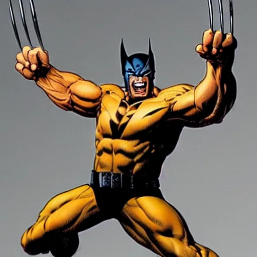 Image similar to wolverine action pose, portrayal by danny devito