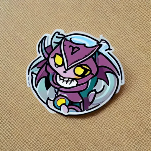 Prompt: cute d & d chibi dragon character sticker