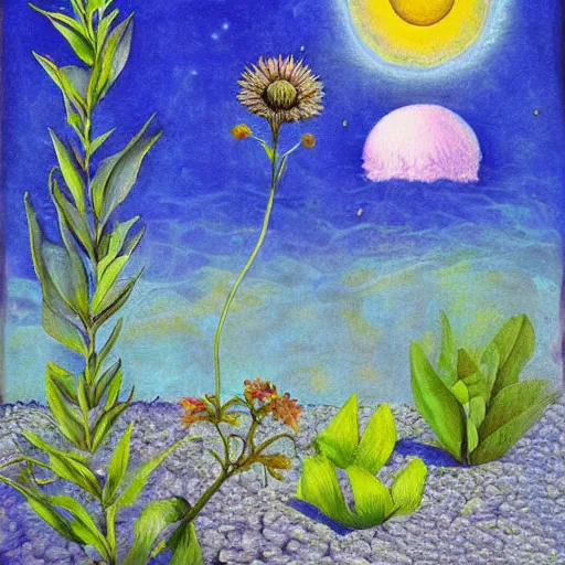 Image similar to surreal summer magnesium, art by sandra pelser