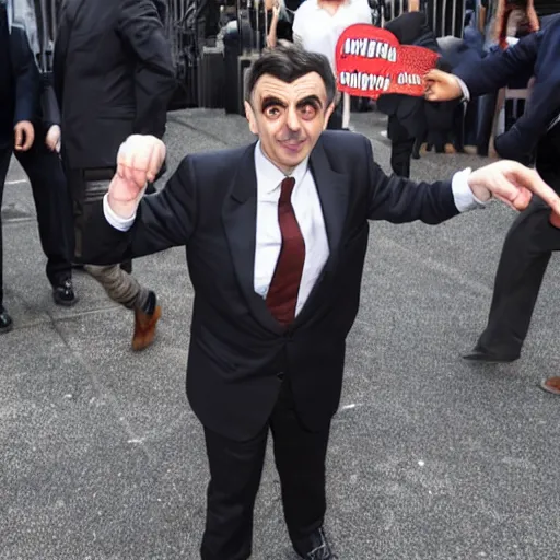 Prompt: mr bean is now a member of the avengers