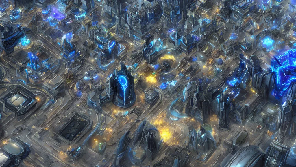 Prompt: incredible protoss city photorealistic, amazing, futuristic