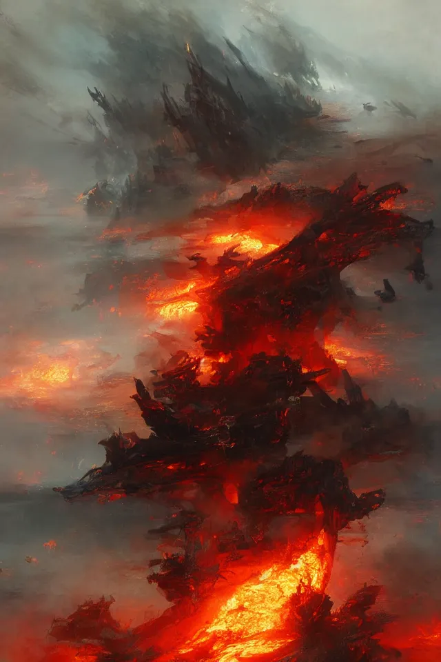 Image similar to sea of fire by ruan jia