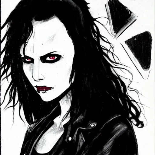 Prompt: death from the'the sandman'comics, realism, hard lighting