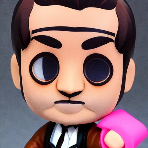 Image similar to robert de niro as nendoroid!, background bar, kodak film