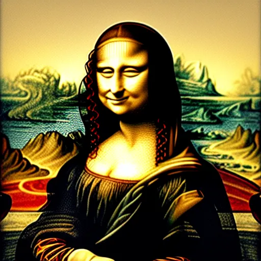 Image similar to expand mona lisa da vinci, by da vanci